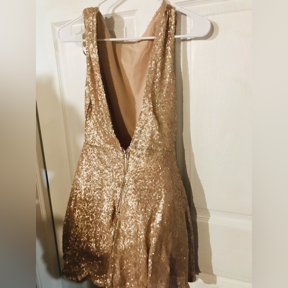 Tobi - Rose Gold Sequin Party Dress, Size S - Picture 3 of 5